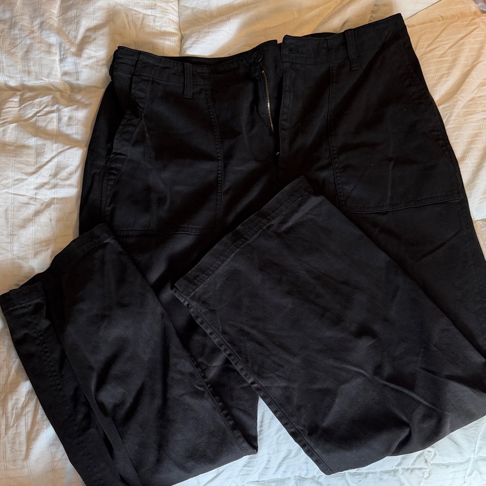 Women’s madewell Low Slung Baggt Black Pants